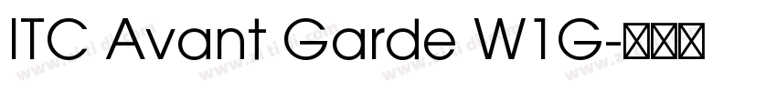 ITC Avant Garde W1G字体转换